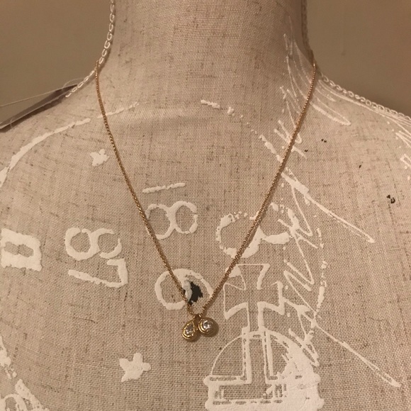 NEW Kate Spade Elegant Edge Dangle Charm Pendant Gold Tone Fashion Necklace - Picture 9 of 10